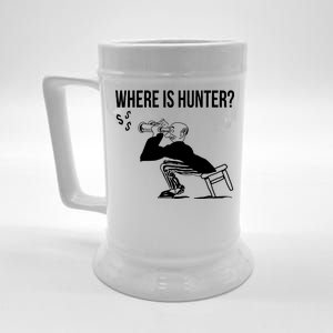 Where Is Hunter Political Humor Pro Trump Beer Stein