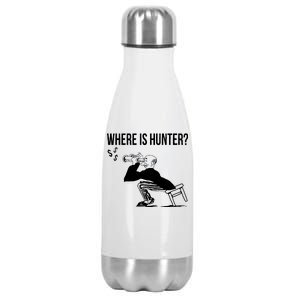 Where Is Hunter Political Humor Pro Trump Stainless Steel Insulated Water Bottle