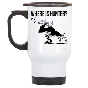 Where Is Hunter Political Humor Pro Trump Stainless Steel Travel Mug