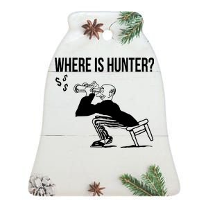 Where Is Hunter Political Humor Pro Trump Ceramic Bell Ornament