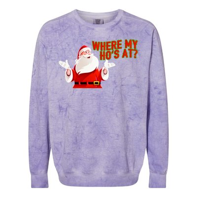 Where My Hoe's At Colorblast Crewneck Sweatshirt