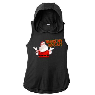 Where My Hoe's At Ladies PosiCharge Tri-Blend Wicking Draft Hoodie Tank