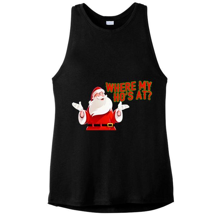 Where My Hoe's At Ladies PosiCharge Tri-Blend Wicking Tank