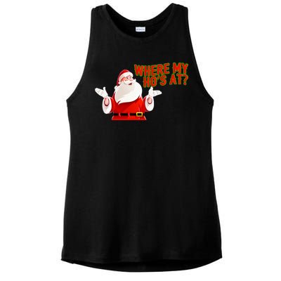 Where My Hoe's At Ladies PosiCharge Tri-Blend Wicking Tank