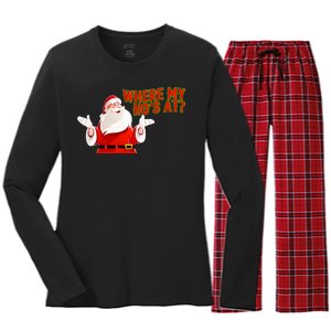 Where My Hoe's At Women's Long Sleeve Flannel Pajama Set 