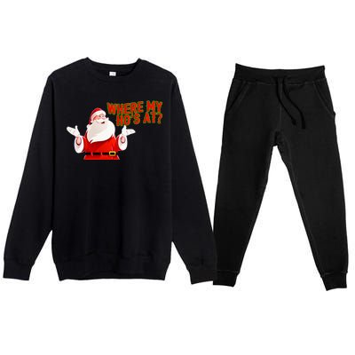 Where My Hoe's At Premium Crewneck Sweatsuit Set