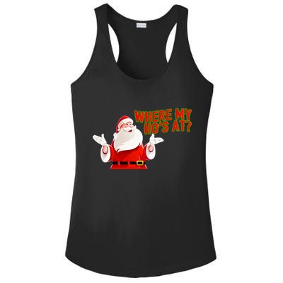 Where My Hoe's At Ladies PosiCharge Competitor Racerback Tank