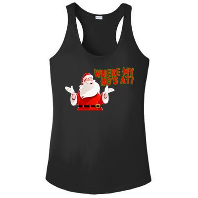 Where My Hoe's At Ladies PosiCharge Competitor Racerback Tank