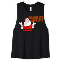 Where My Hoe's At Women's Racerback Cropped Tank