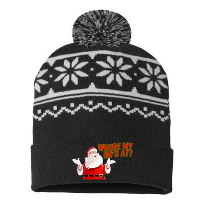 Where My Hoe's At USA-Made Snowflake Beanie