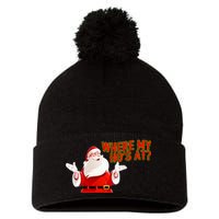 Where My Hoe's At Pom Pom 12in Knit Beanie