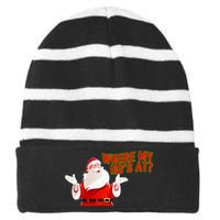 Where My Hoe's At Striped Beanie with Solid Band