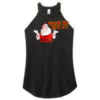 Where My Hoe's At Women's Perfect Tri Rocker Tank