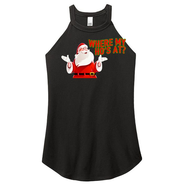 Where My Hoe's At Women's Perfect Tri Rocker Tank