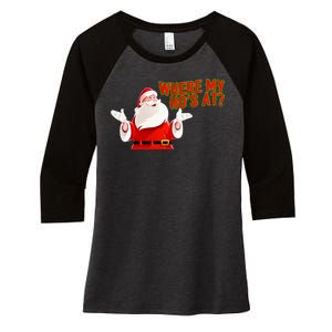 Where My Hoe's At Women's Tri-Blend 3/4-Sleeve Raglan Shirt