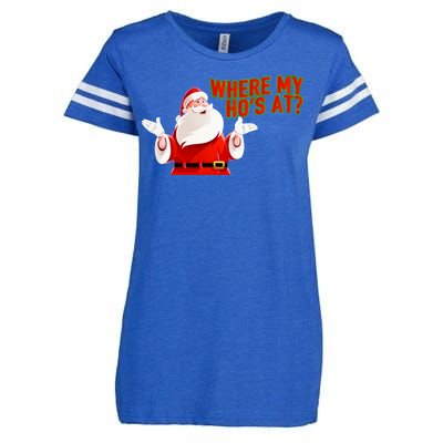 Where My Hoe's At Enza Ladies Jersey Football T-Shirt