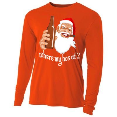 Where My Hos At? Christmas Cooling Performance Long Sleeve Crew