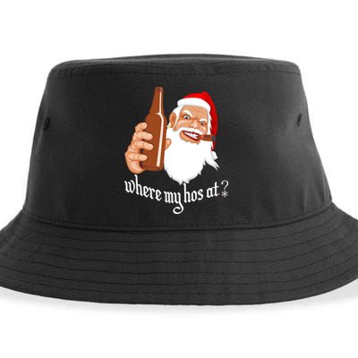 Where My Hos At? Christmas Sustainable Bucket Hat