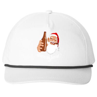 Where My Hos At? Christmas Snapback Five-Panel Rope Hat