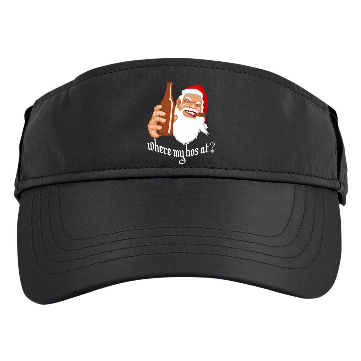 Where My Hos At? Christmas Adult Drive Performance Visor