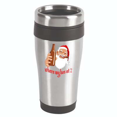 Where My Hos At? Christmas 16oz Travel Tumbler