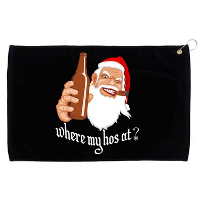 Where My Hos At? Christmas Grommeted Golf Towel