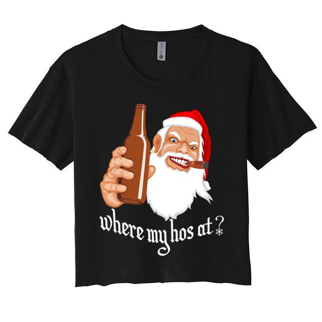 Where My Hos At? Christmas Crop Top