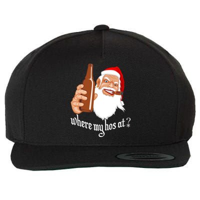 Where My Hos At? Christmas Wool Snapback Cap