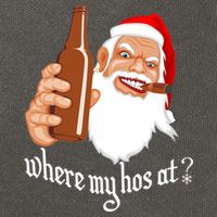 Where My Hos At? Christmas Cotton Canvas Backpack