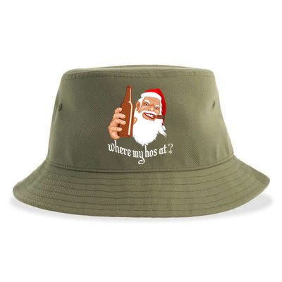 Where My Hos At? Christmas Sustainable Bucket Hat