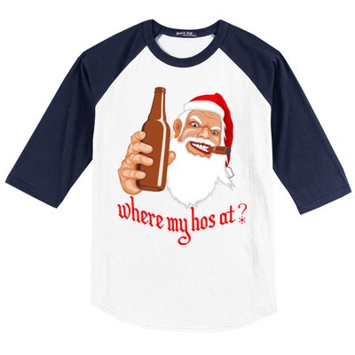 Where My Hos At? Christmas Baseball Sleeve Shirt