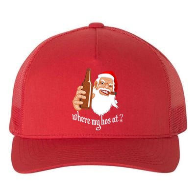 Where My Hos At? Christmas Yupoong Adult 5-Panel Trucker Hat