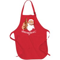 Where My Hos At? Christmas Full-Length Apron With Pockets