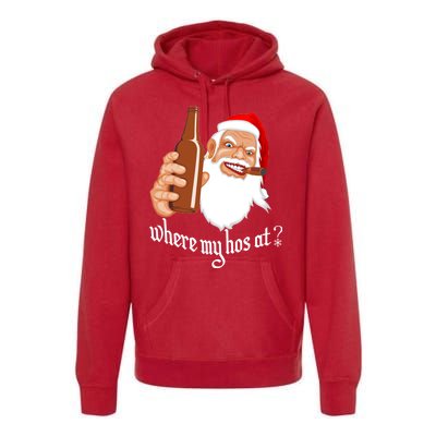 Where My Hos At? Christmas Premium Hoodie