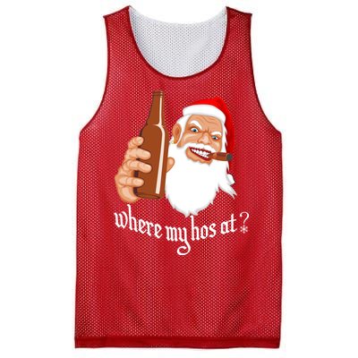 Where My Hos At? Christmas Mesh Reversible Basketball Jersey Tank