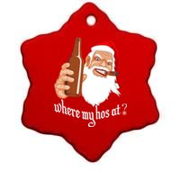 Where My Hos At? Christmas Ceramic Star Ornament