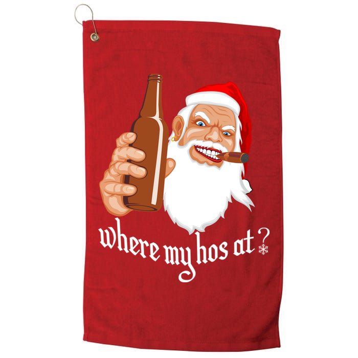 Where My Hos At? Christmas Golf Towel