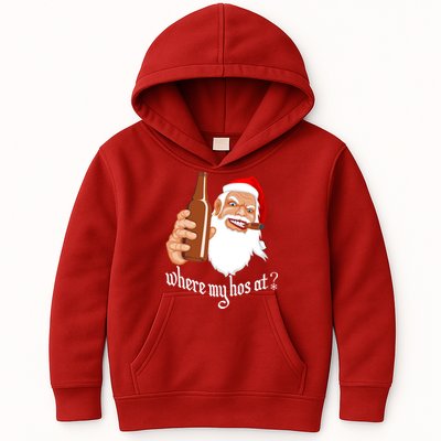 Where My Hos At? Christmas Kids Hoodie
