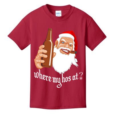 Where My Hos At? Christmas Kids T-Shirt