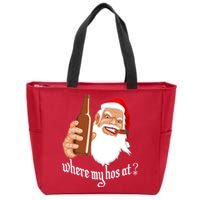 Where My Hos At? Christmas Zip Tote Bag