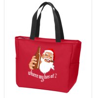 Where My Hos At? Christmas Zip Tote Bag