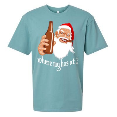 Where My Hos At? Christmas Sueded Cloud Jersey T-Shirt