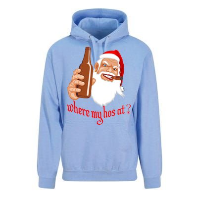 Where My Hos At? Christmas Unisex Surf Hoodie