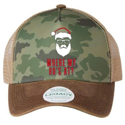Where My Ho's At? Funny Xmas Legacy Tie Dye Trucker Hat