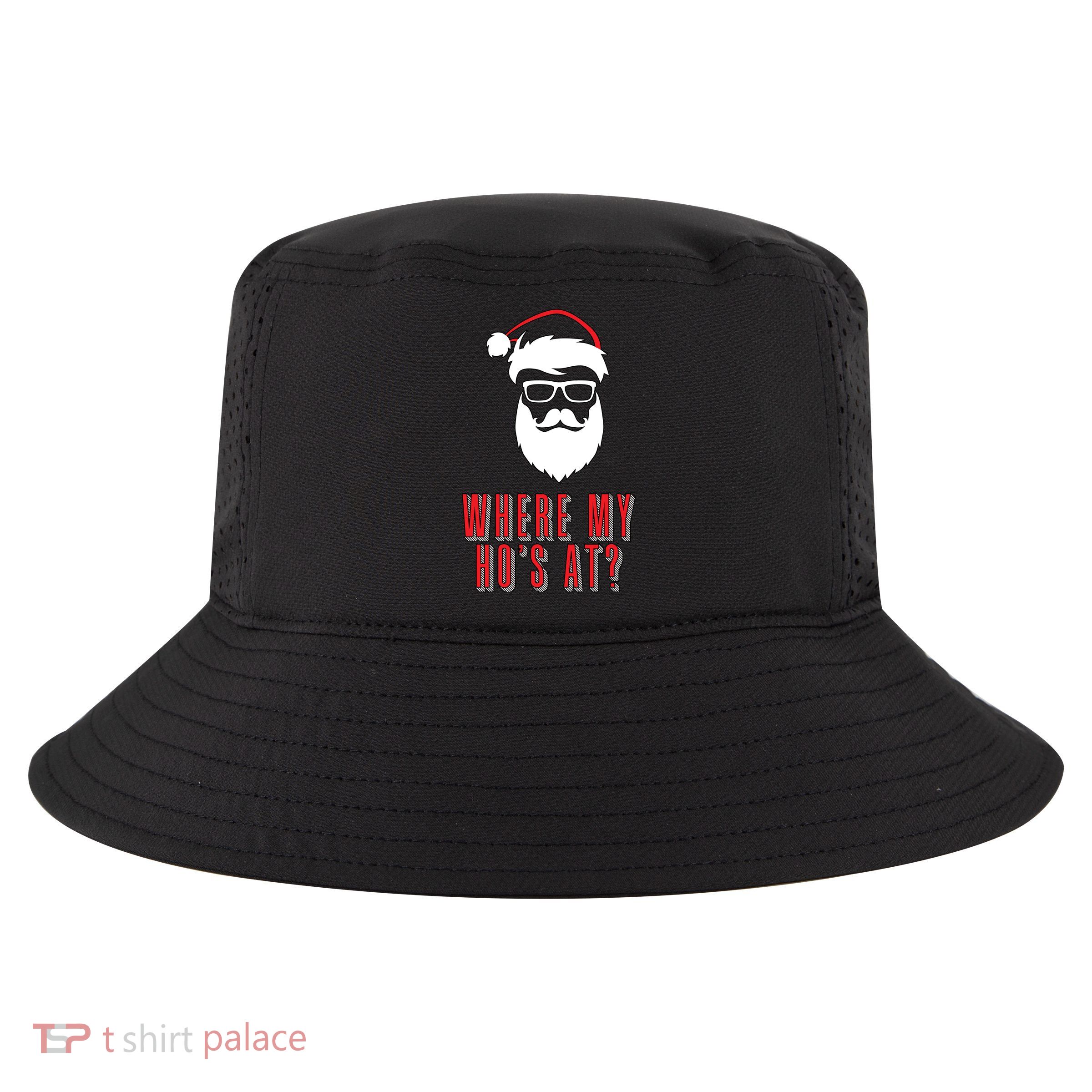 Where My Ho's At? Funny Xmas Cool Comfort Performance Bucket Hat
