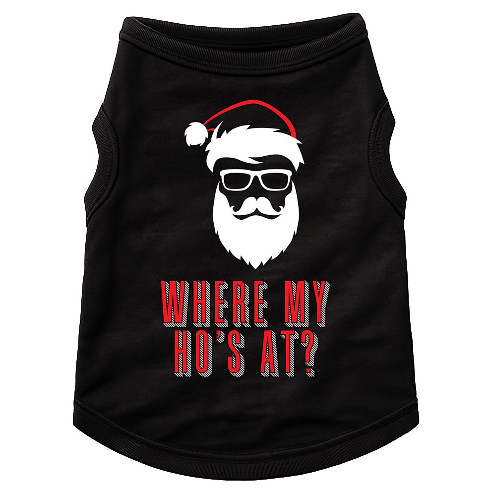 Where My Ho's At? Funny Xmas Doggie Tank