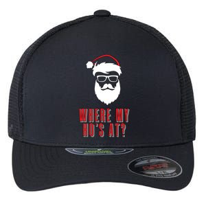 Where My Ho's At? Funny Xmas Flexfit Unipanel Trucker Cap