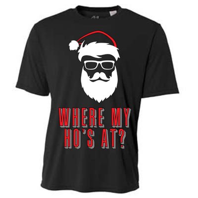 Where My Ho's At? Funny Xmas Cooling Performance Crew T-Shirt