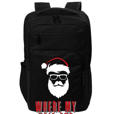 Where My Ho's At? Funny Xmas Impact Tech Backpack