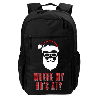 Where My Ho's At? Funny Xmas Daily Commute Backpack